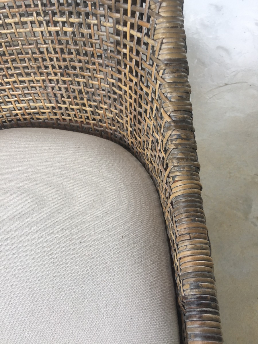 CLEARANCE SALE "Avoca" Hamptons Style Rattan Bar Stool, Mocha Rattan with Teak Legs (RRP $449) - Image 5