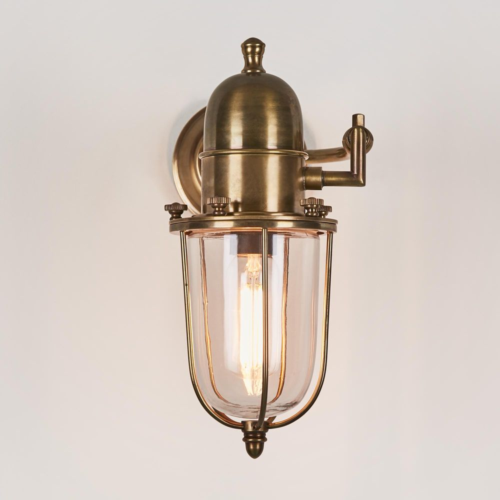 Chapel Outdoor Wall Light Antique Brass (RRP $649) - Image 3