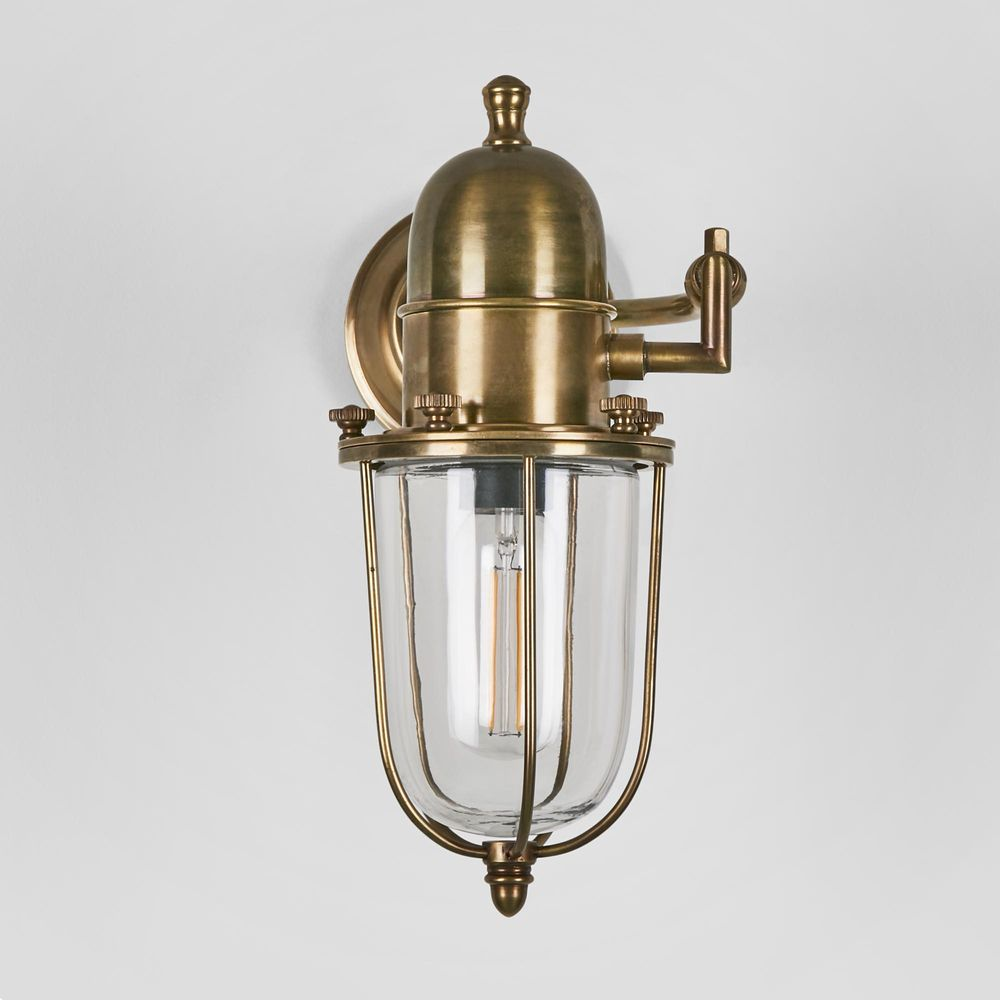 Chapel Outdoor Wall Light Antique Brass (RRP $649) - Image 2