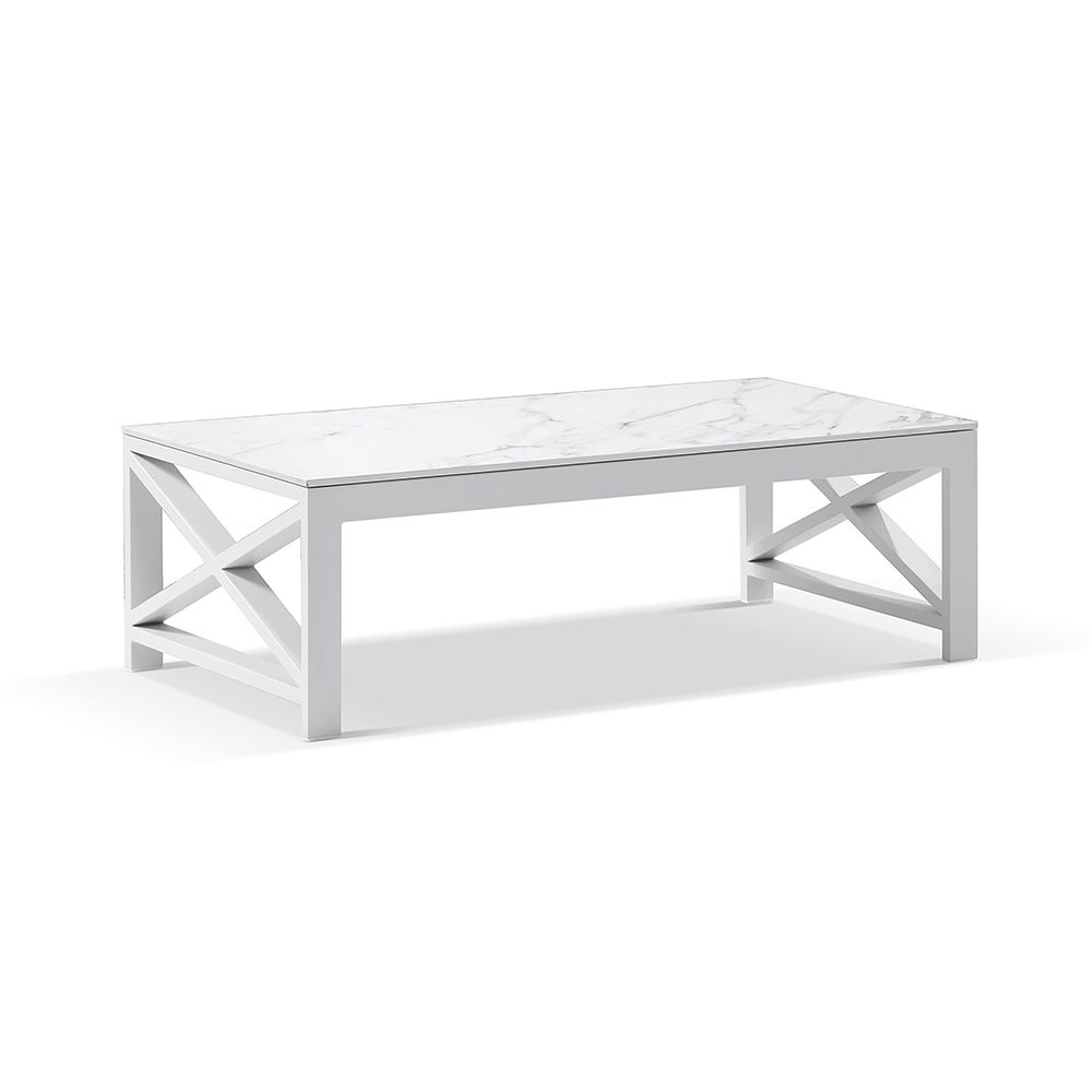 "Montego Bay" Hamptons Style Outdoor Aluminium Modular Corner Lounge, White with Olefin Grey Cushions, 231cm x 231cm (RRP $4999) - Image 3