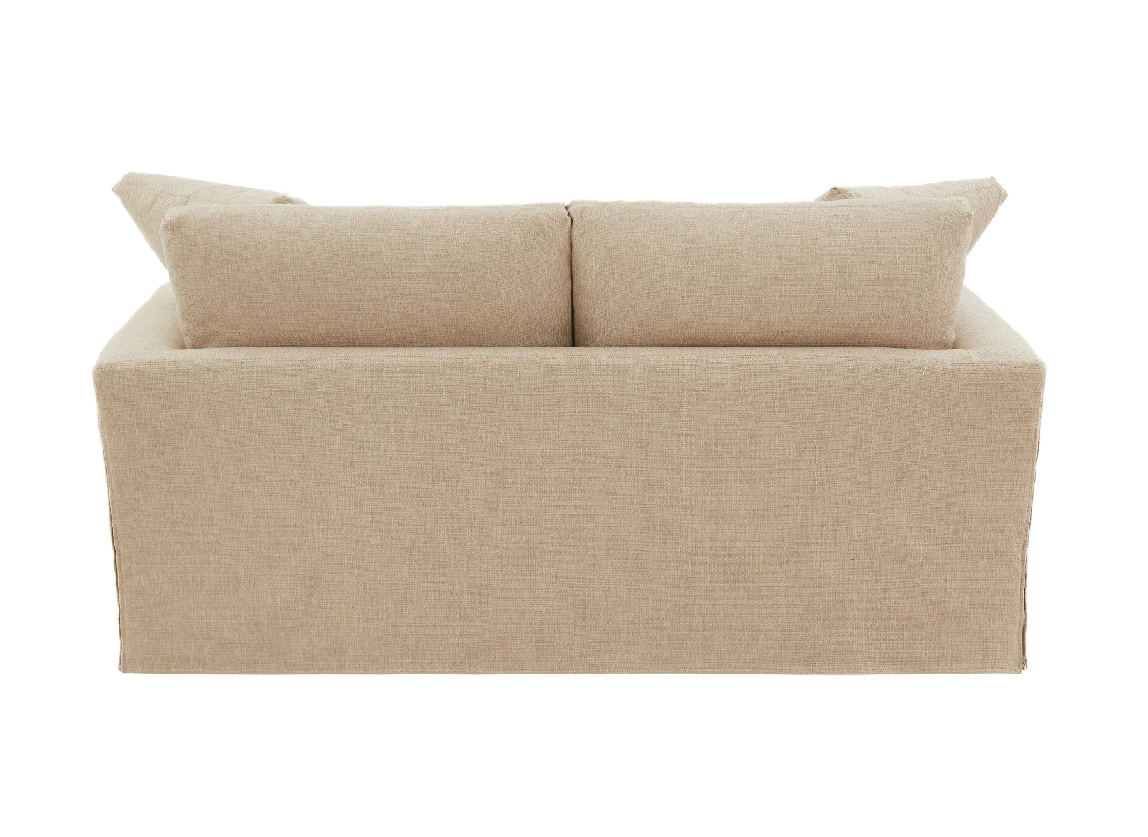 "Somerset" Hamptons Style Fabric 2 Seater Sofa Lounge Feather Filled with Removable Slip Covers, Linen 180cmL x 115cmD x 91cmH (RRP $2499) - Image 3