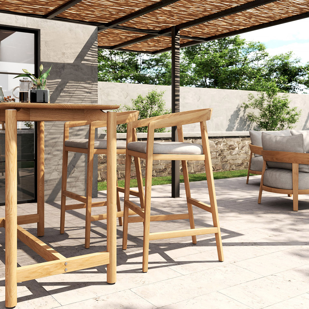 Kingscliff Bar Stool, Width 56cm x Height 110cm x Depth 60.5cm (RRP $1699) - Image 5