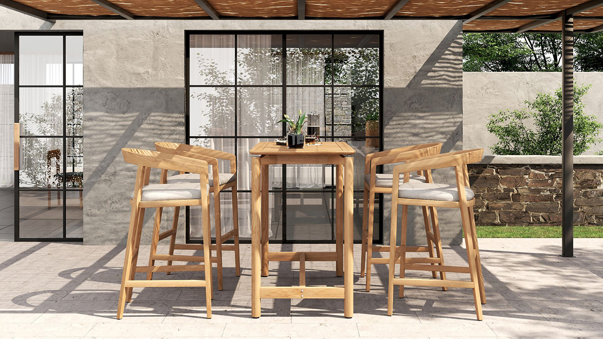 Kingscliff Bar Stool, Width 56cm x Height 110cm x Depth 60.5cm (RRP $1699) - Image 2