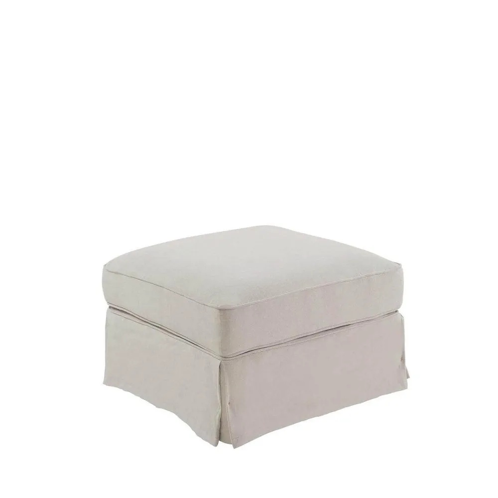 Noosa Hamptons Ottoman Beige, D 83cm W 83cm H 45cm (RRP $799) - Image 2