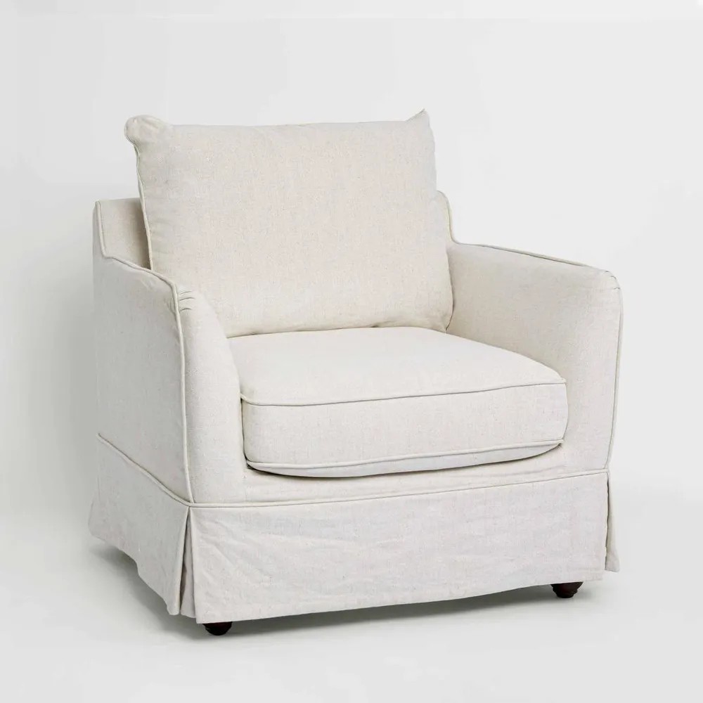 Noosa Hamptons Armchair Beige, W 91cm D 90cm H 80cm (RRP $1699) - Image 2