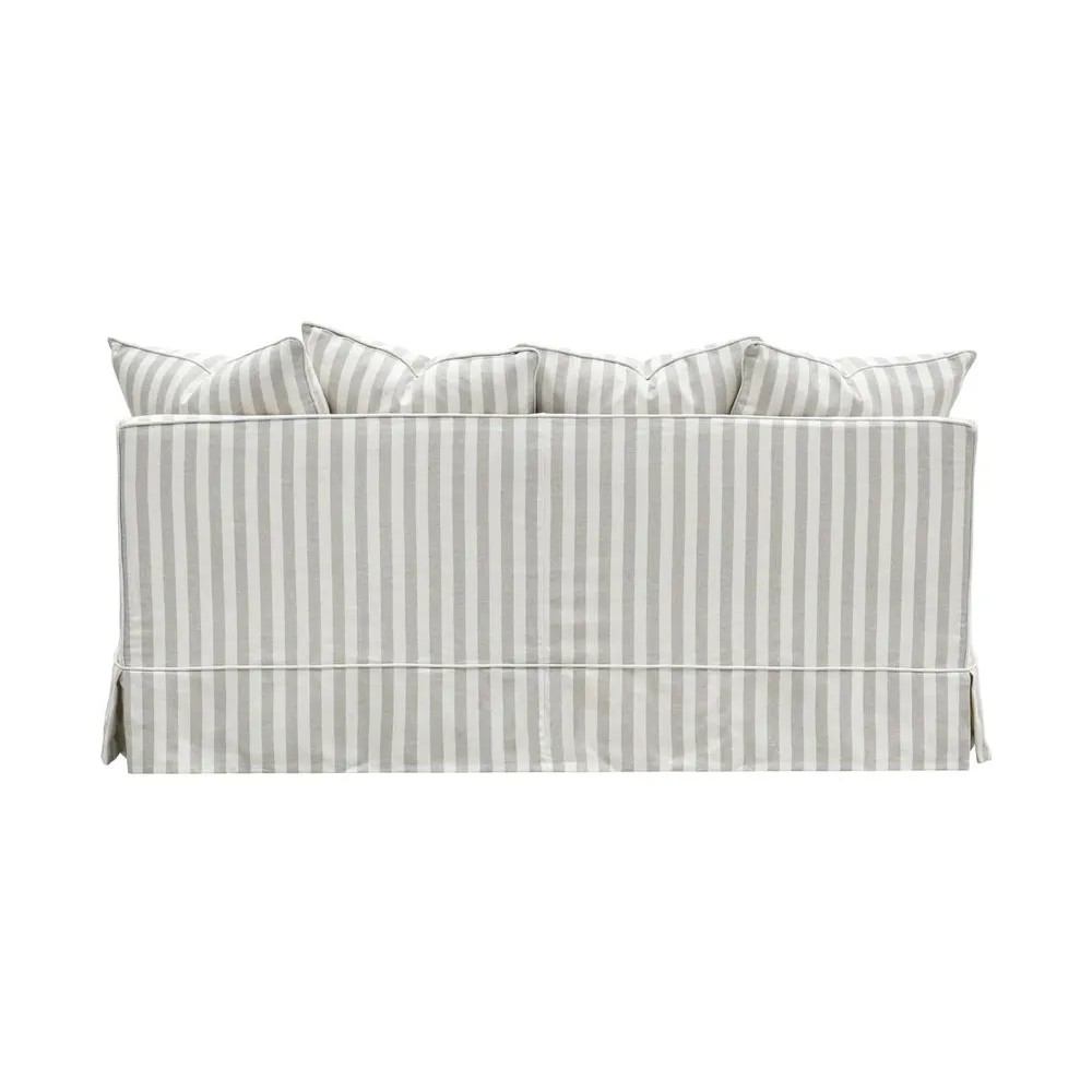 Noosa Hamptons 3 Seat Sofa Natural Stripe, W221cm × D90cm × H80cm (RRP $3299) - Image 3