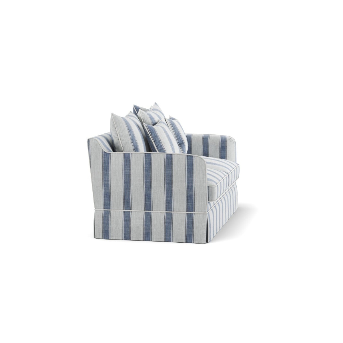 Noosa Hamptons 2 Seat Sofa Bed Noosa Blue Sky Stripe, W170cm x D91cm X H80cm (RRP $3299) - Image 5