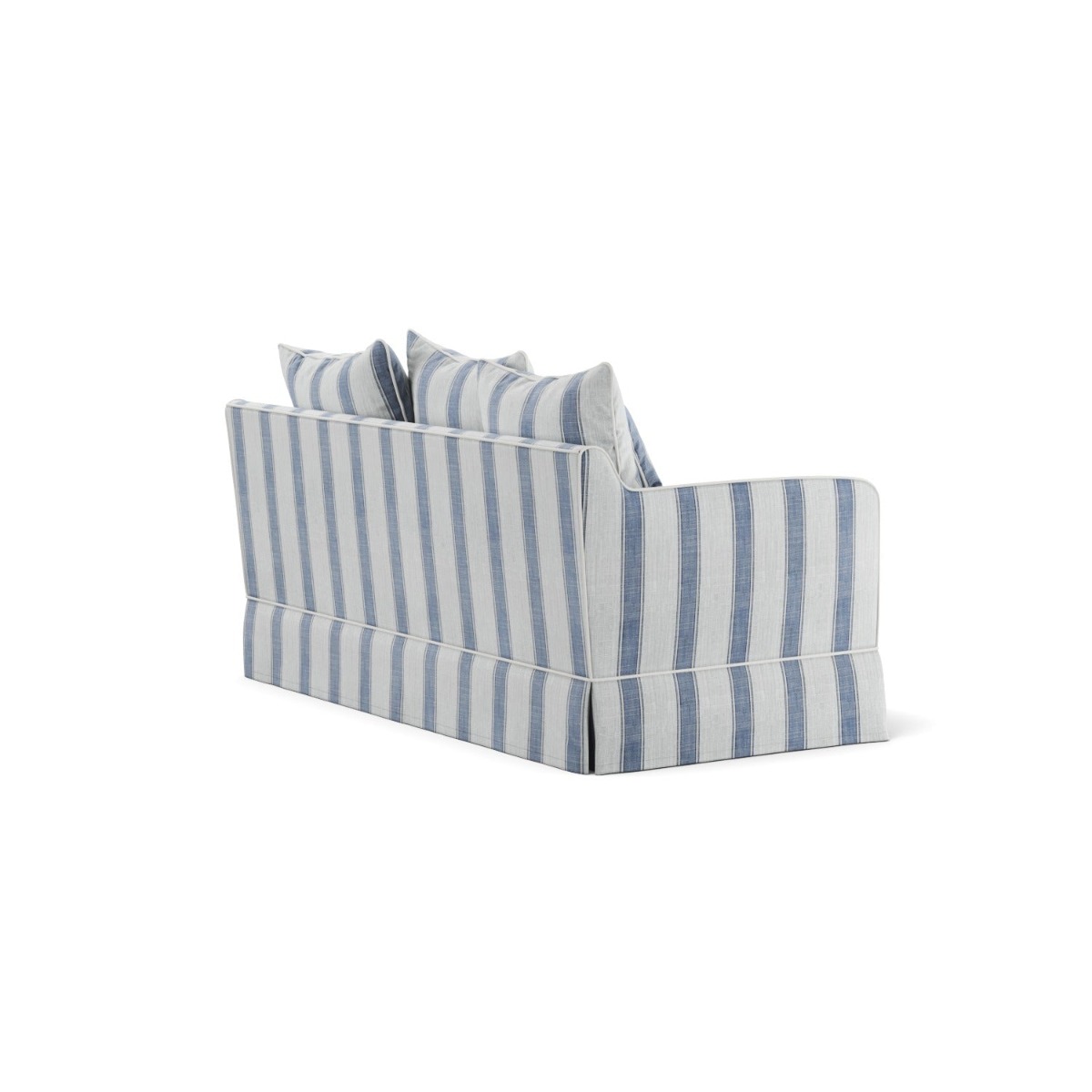 Noosa Hamptons 2 Seat Sofa Bed Noosa Blue Sky Stripe, W170cm x D91cm X H80cm (RRP $3299) - Image 4