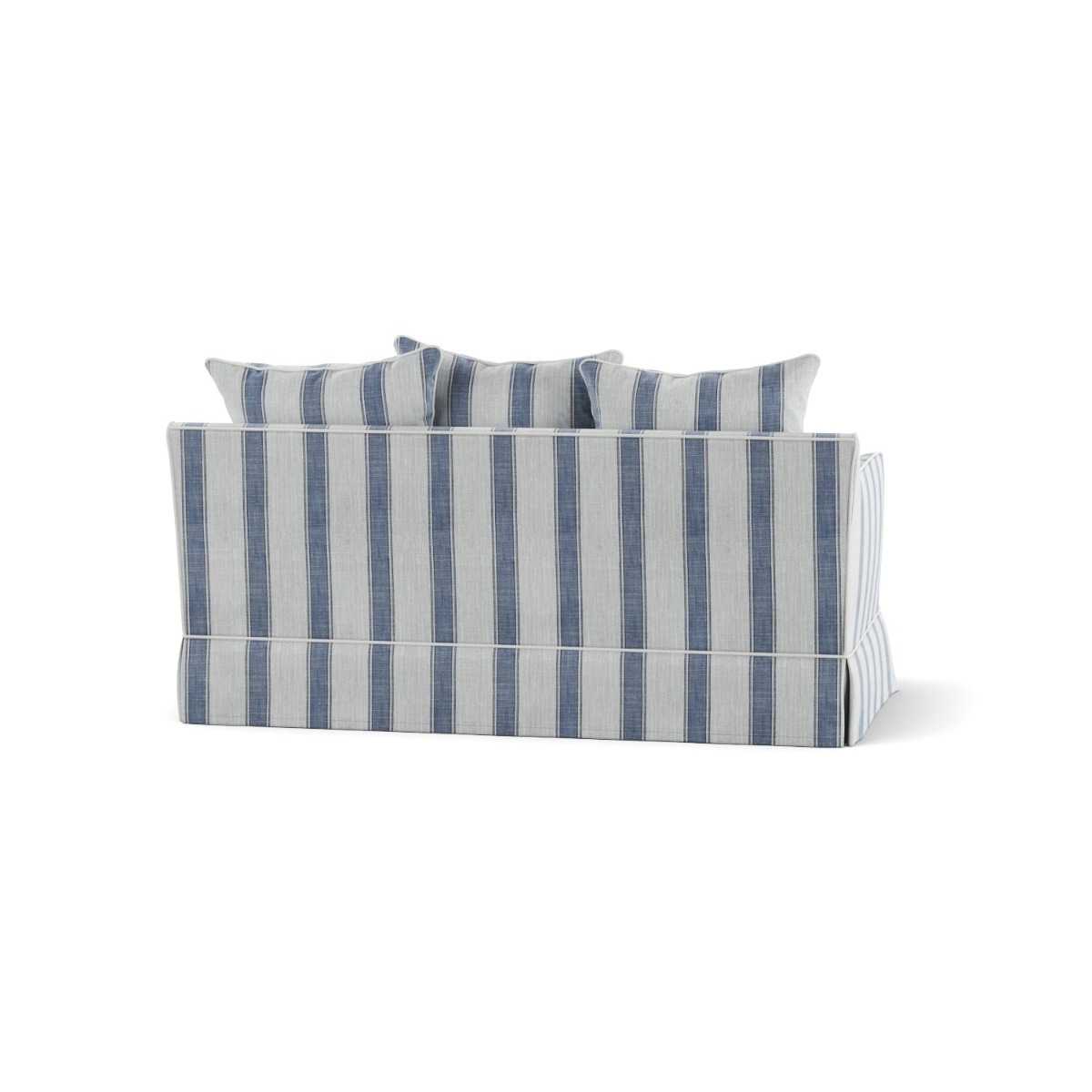 Noosa Hamptons 2 Seat Sofa Bed Noosa Blue Sky Stripe, W170cm x D91cm X H80cm (RRP $3299) - Image 3