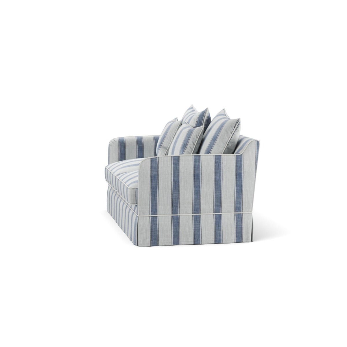 Noosa Hamptons 2 Seat Sofa Blue Sky Stripe, W 170cm D 91cm H 80cm (RRP $2279) - Image 13