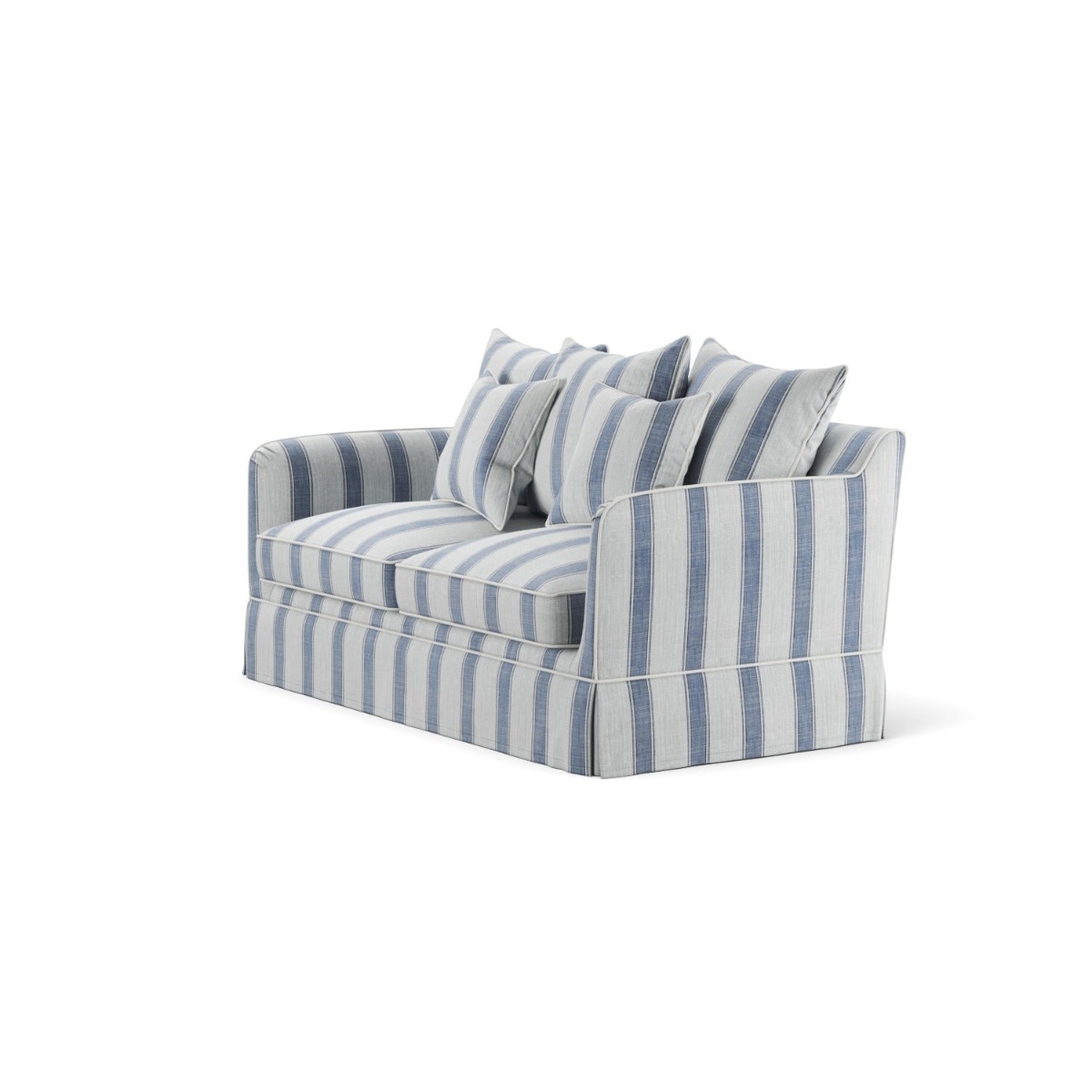 Noosa Hamptons 2 Seat Sofa Blue Sky Stripe, W 170cm D 91cm H 80cm (RRP $2279) - Image 14