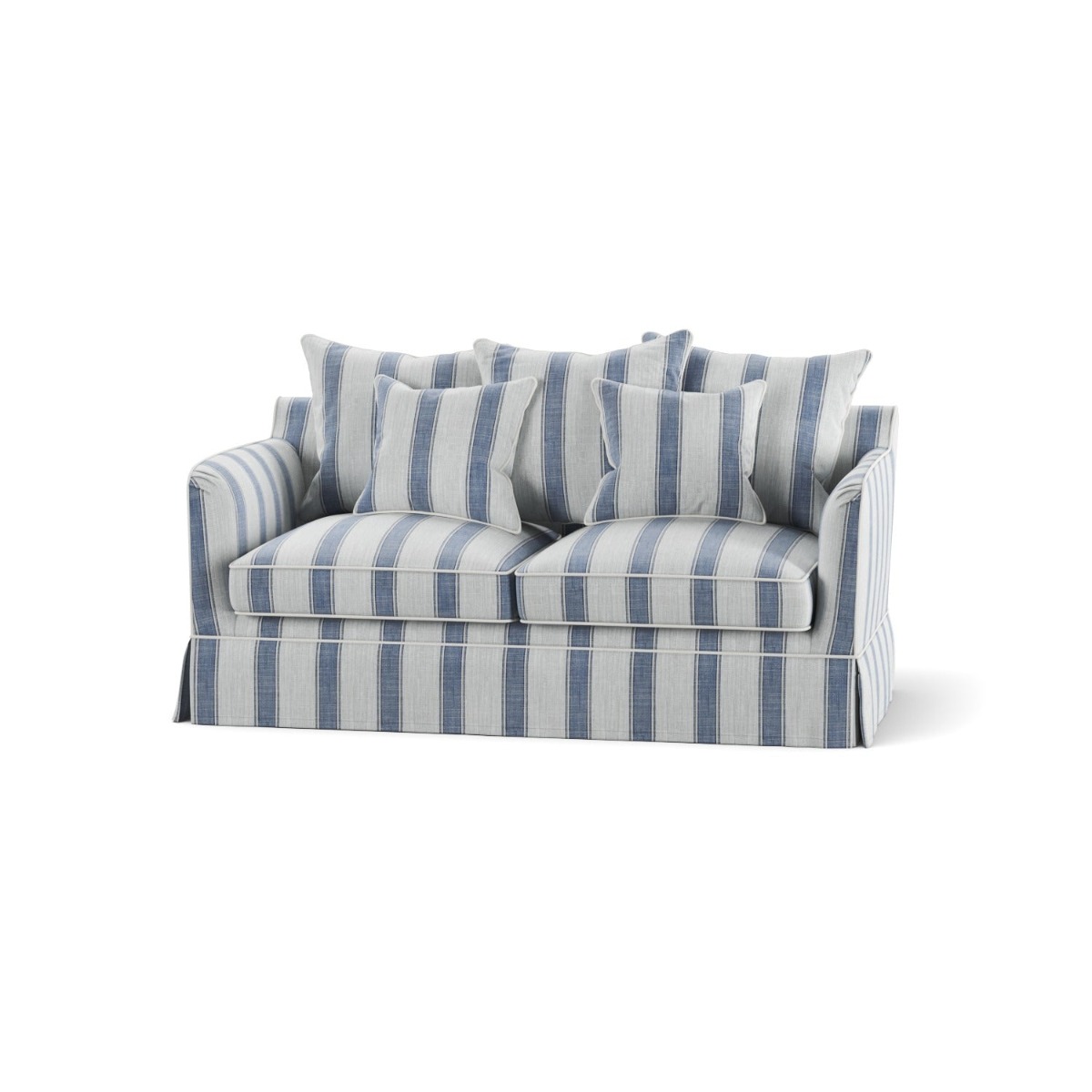 Noosa Hamptons 2 Seat Sofa Blue Sky Stripe, W 170cm D 91cm H 80cm (RRP $2279) - Image 15