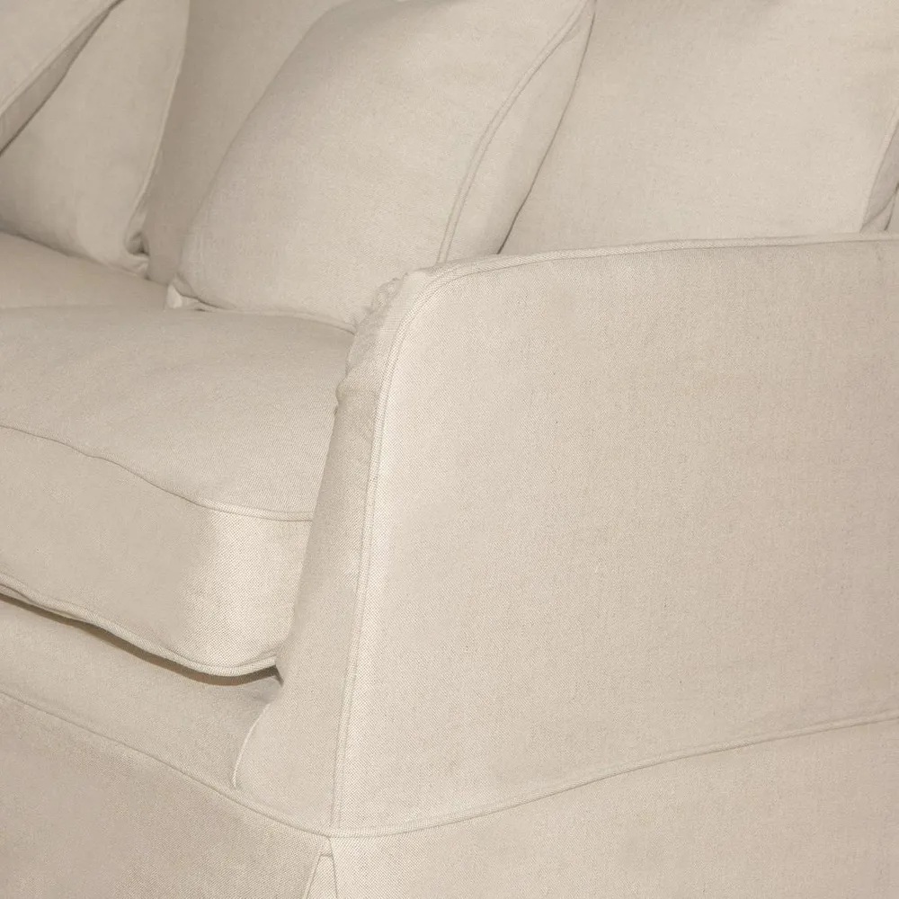 Noosa Hamptons 3 Seat Sofa Beige, W 221cm D 91cm H 80cm (RRP $3299) - Image 4