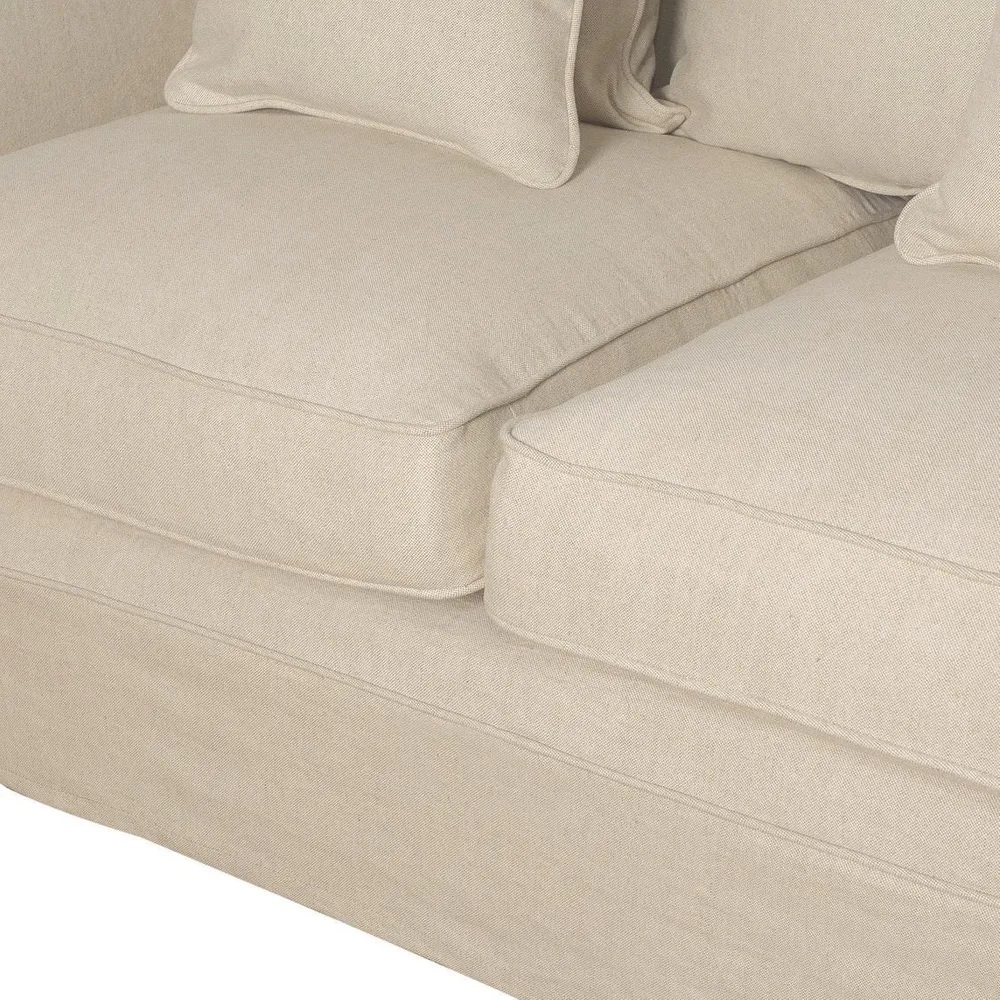 Noosa Hamptons 3 Seat Sofa Beige, W 221cm D 91cm H 80cm (RRP $3299) - Image 5