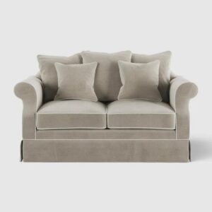 Avalon Hamptons 2 Seat Sofa Natural W/White Piping, W 174 D 96cm H 81cm (RRP $2599)