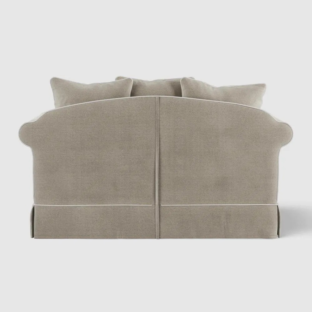 Avalon Hamptons 2 Seat Sofa Natural W/White Piping, W 174 D 96cm H 81cm (RRP $2599) - Image 4