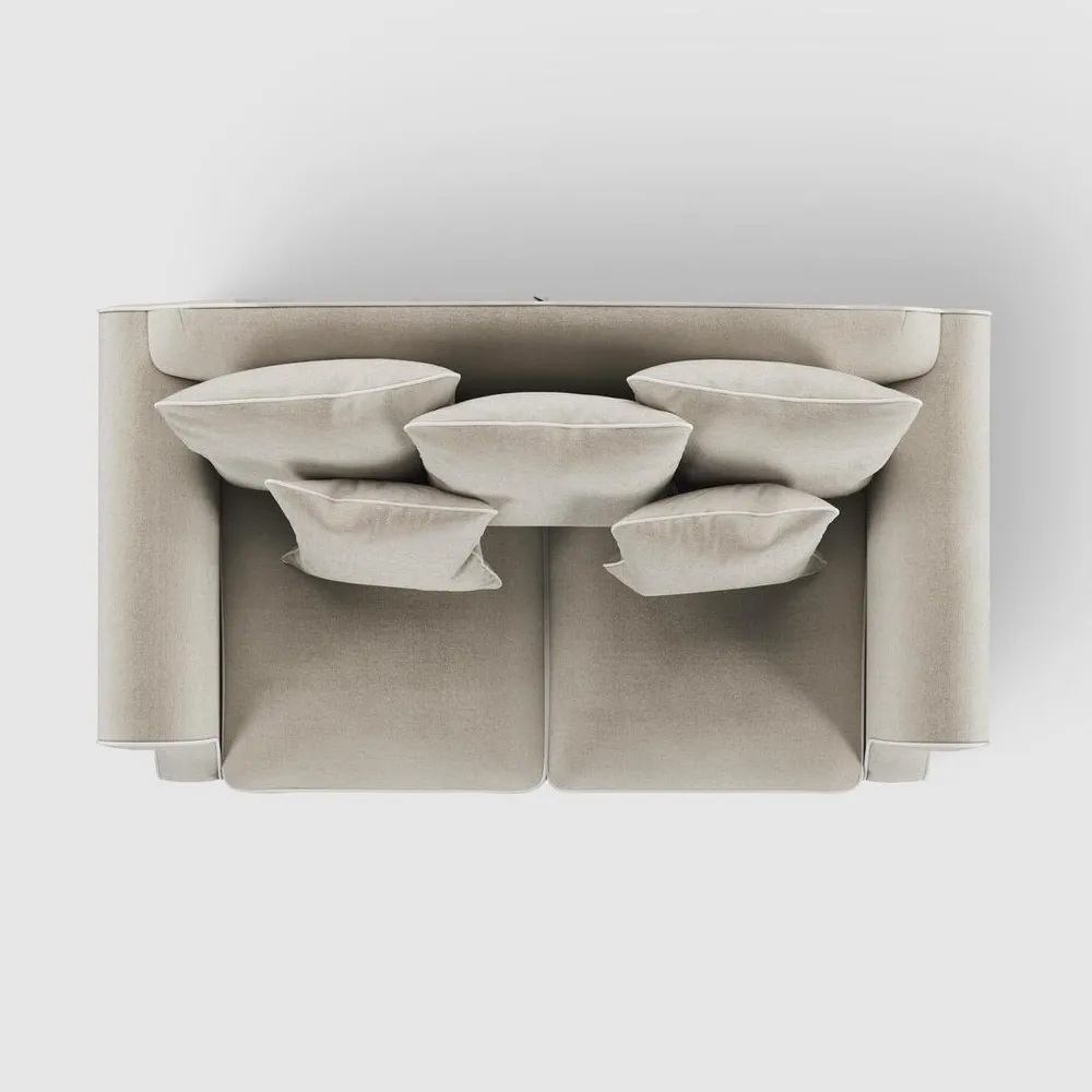 Avalon Hamptons 2 Seat Sofa Natural W/White Piping, W 174 D 96cm H 81cm (RRP $2599) - Image 5