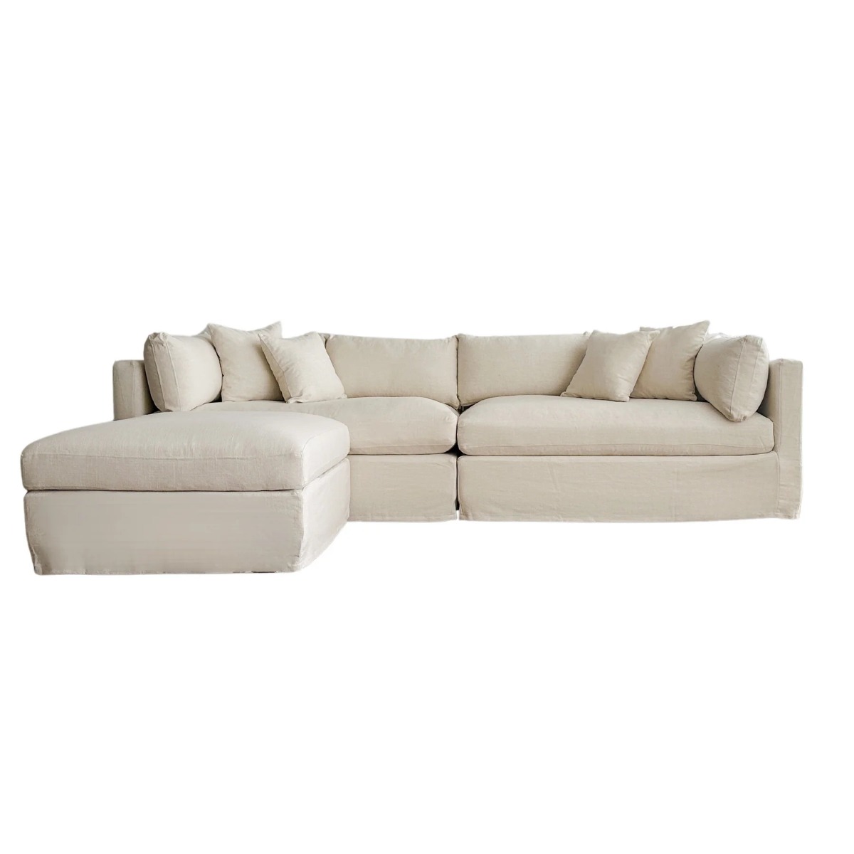Marbella 4 Seater Right Chaise Ivory, W 250 D 150 H 85cm (RRP $5699) - Image 2