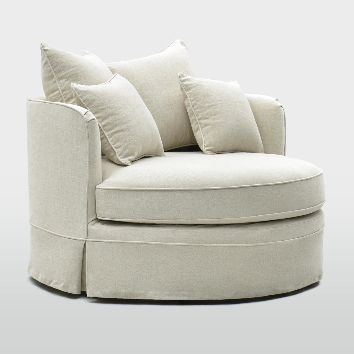 Noosa Hamptons Snuggle Chair Beige, L 135cm W 135cm H 80cm (RRP $2999) - Image 4