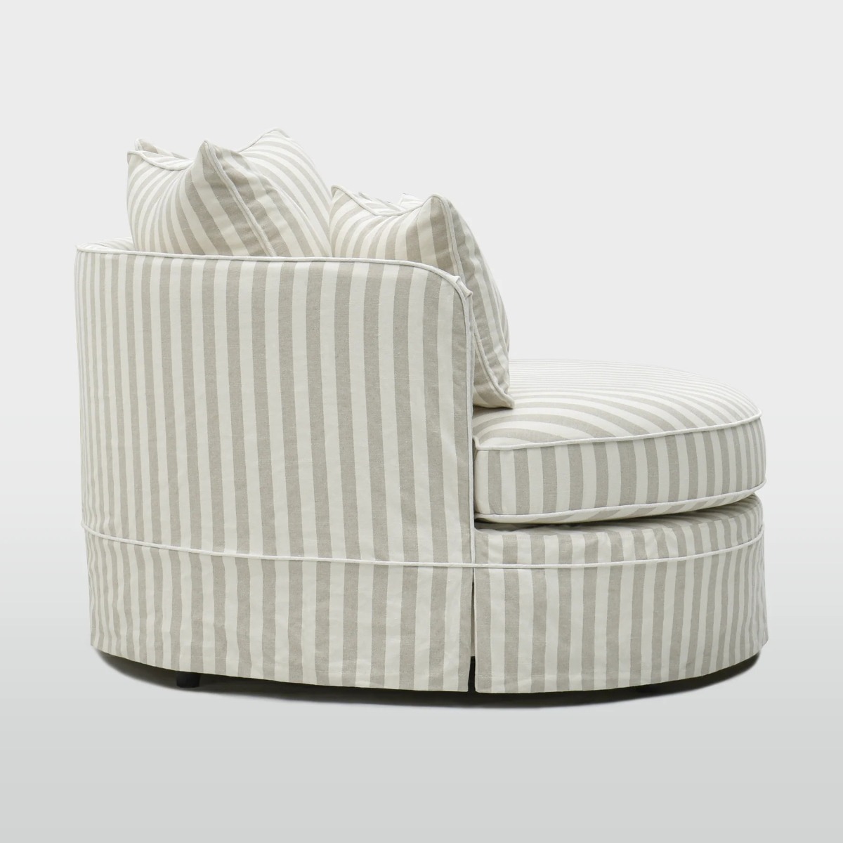Noosa Hamptons Snuggle Chair Natural Stripe, L 135cm W 135cm H 80cm (RRP $2999) - Image 5