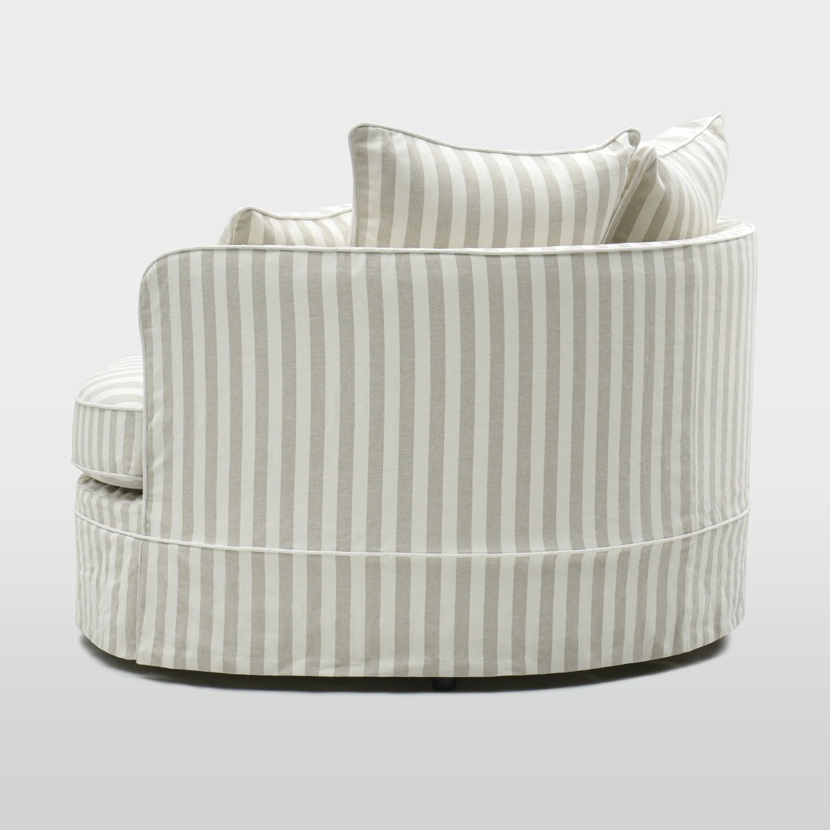 Noosa Hamptons Snuggle Chair Natural Stripe, L 135cm W 135cm H 80cm (RRP $2999) - Image 4