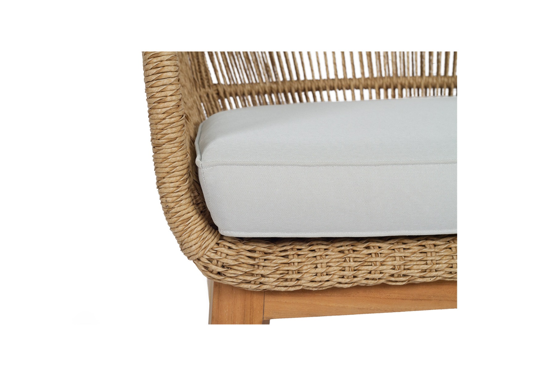 Koa Arm Chair Natural, Width 61cm x Depth 62cm x Height 81cm - Image 12