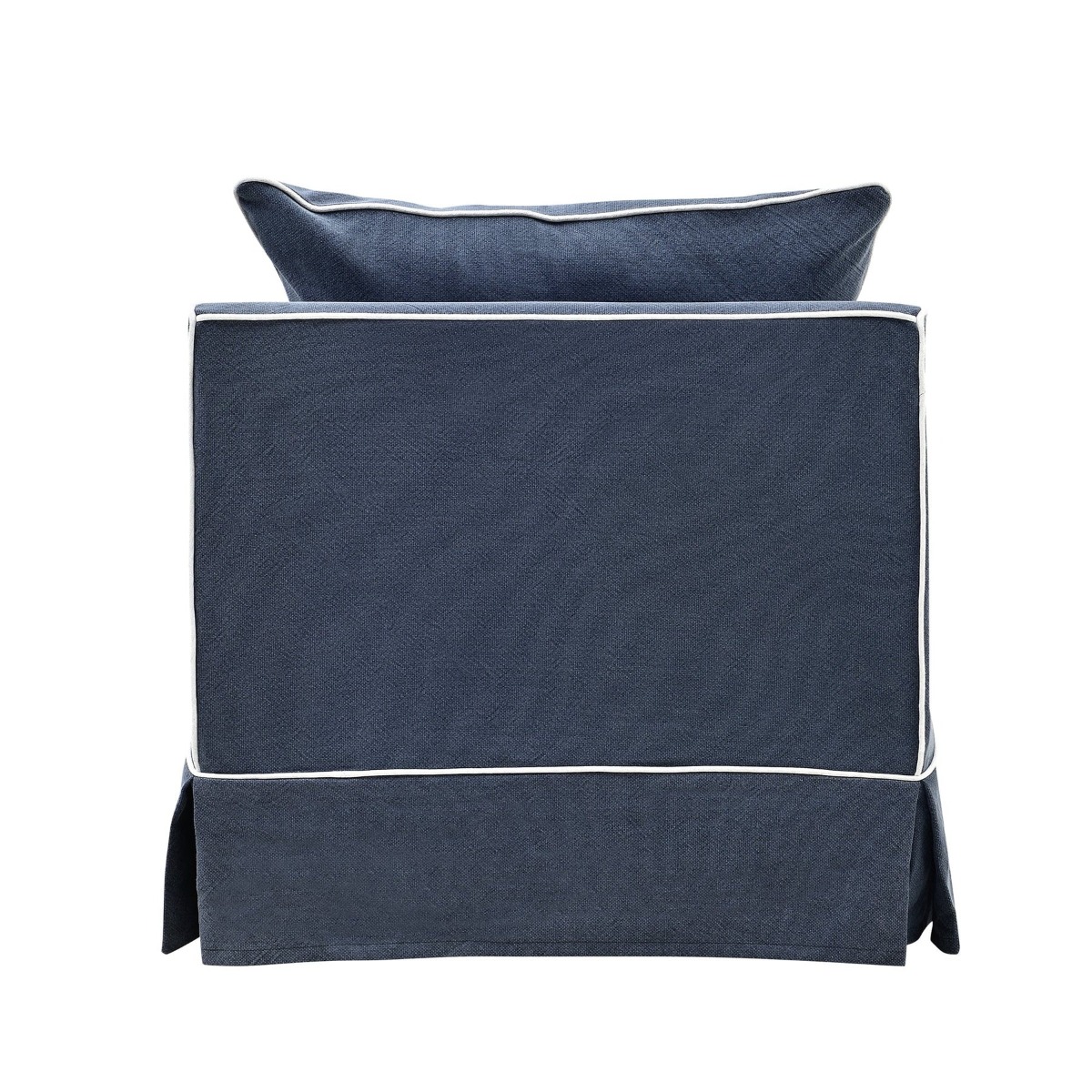 Slip Cover Only - Noosa Hamptons Armchair Navy W/White Piping, W 90cm D 91cm H 80cm (RRP $724) - Image 4
