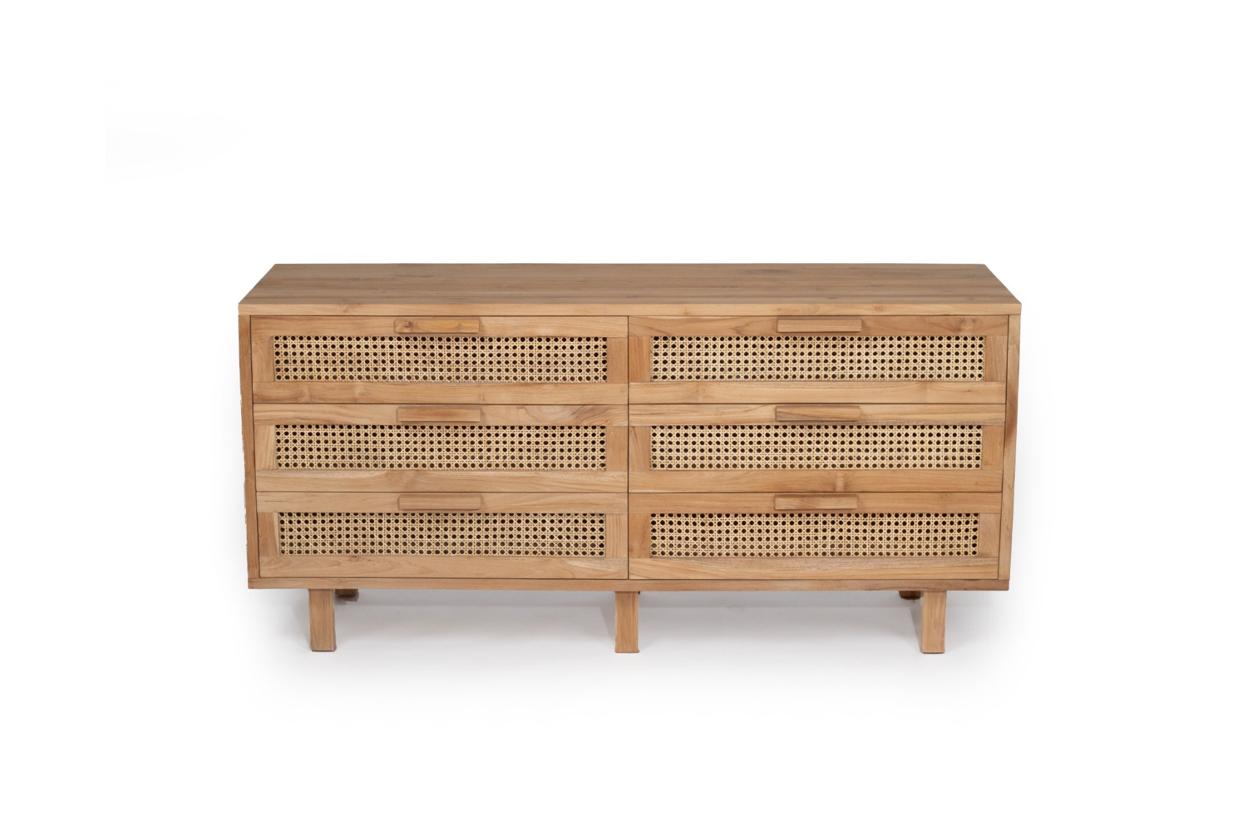 Lauren Chest Of Drawers Natural, W 160cm x D 45cm x H 77cm - Image 2