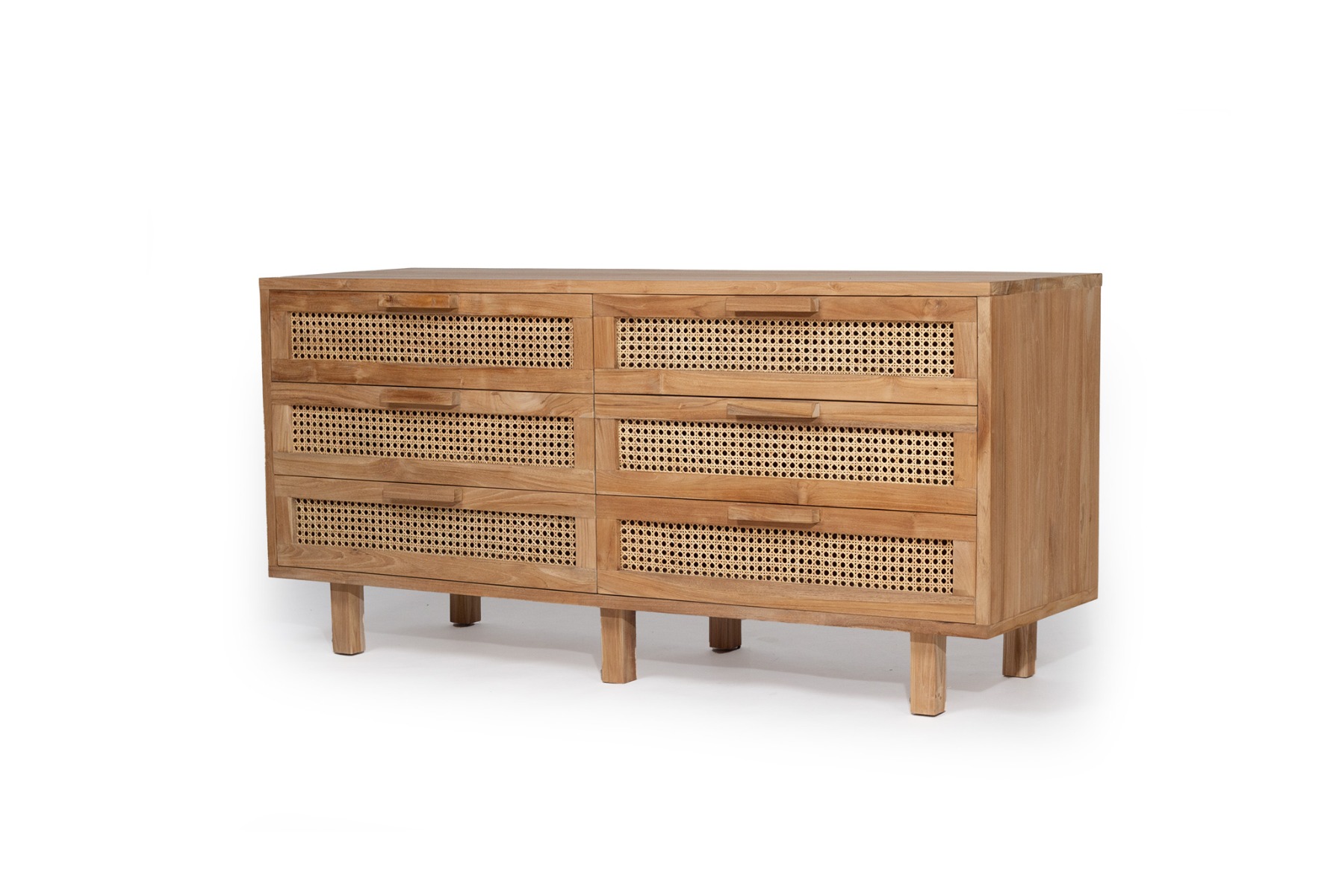 Lauren Chest Of Drawers Natural, W 160cm x D 45cm x H 77cm - Image 4