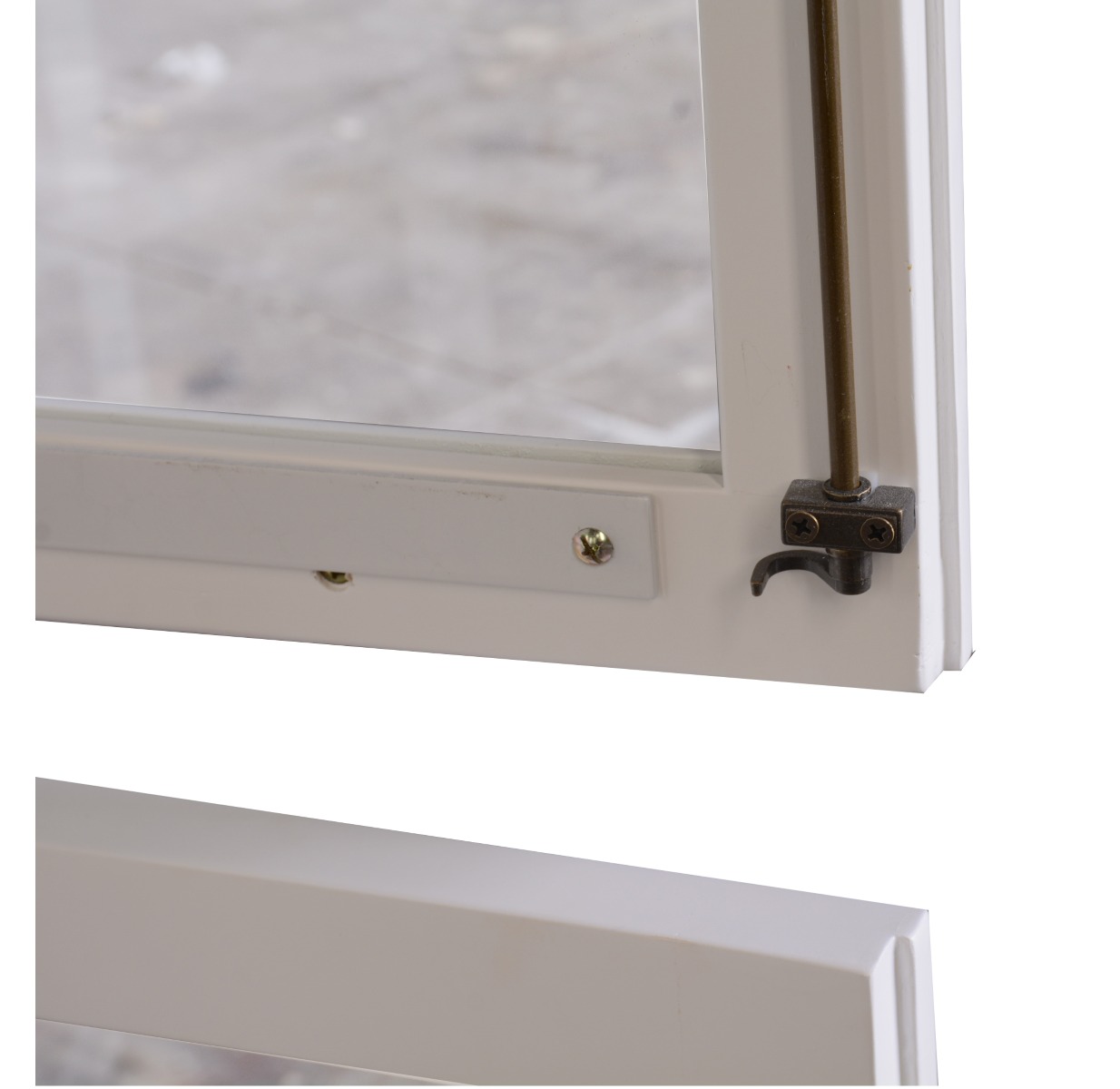 "Whitehaven" Hamptons Style Timber Glass & Solid Door Display Cabinet White, 120cmL x 40cmD x 220cmH - Image 5