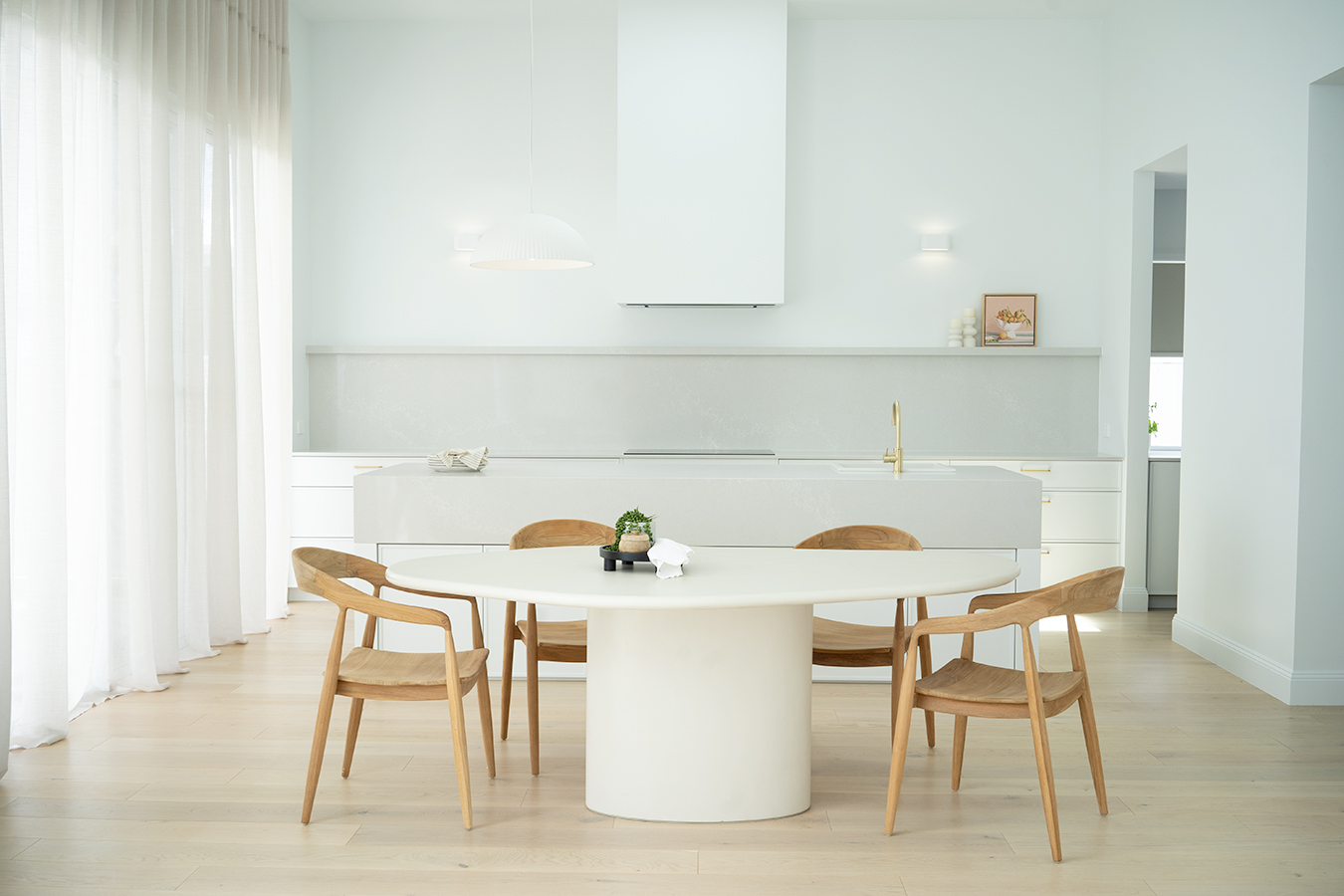 Lorenzo Organic Dining Table Ivory, W 200cm x D 120cm x H 75cm - Image 10