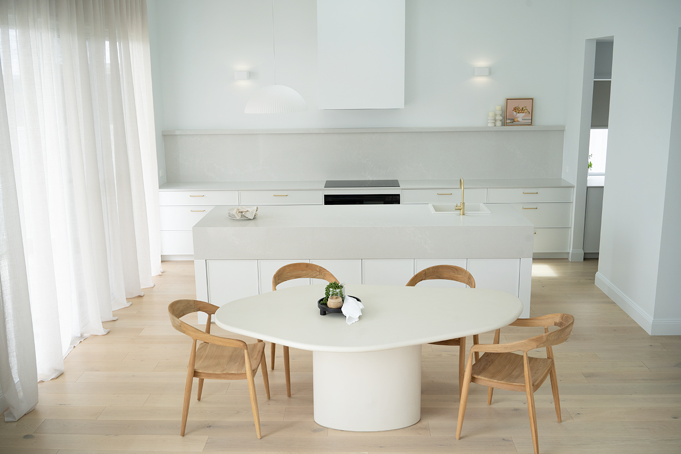 Lorenzo Organic Dining Table Ivory, W 200cm x D 120cm x H 75cm - Image 12