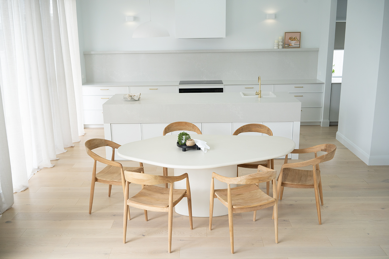 Lorenzo Organic Dining Table Ivory, W 200cm x D 120cm x H 75cm - Image 15