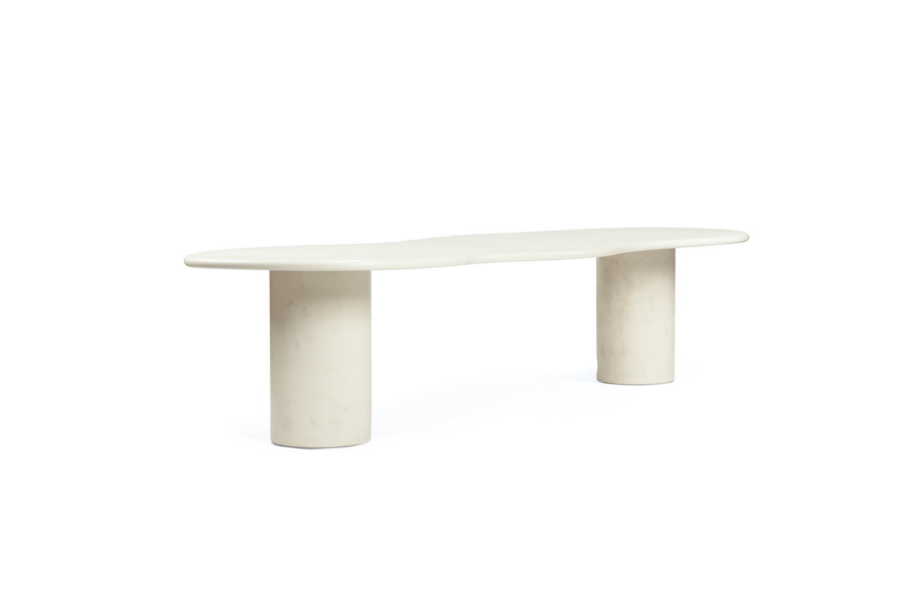 Lorenzo Organic Dining Table Ivory, W 350cm x D 128cm x H 75cm - Image 2