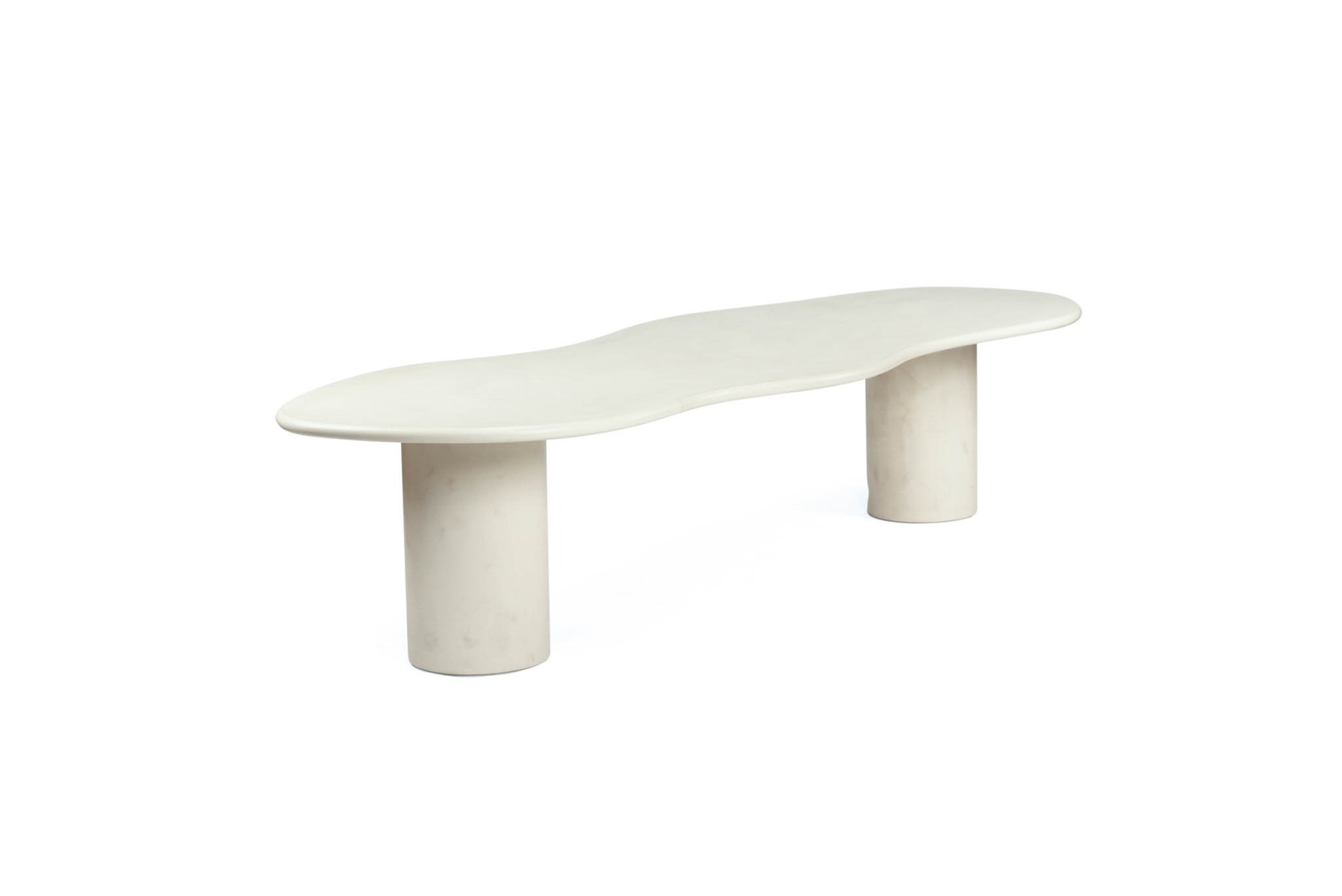 Lorenzo Organic Dining Table Ivory, W 350cm x D 128cm x H 75cm - Image 3