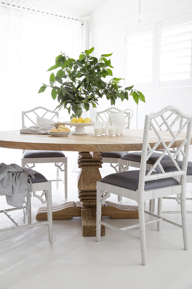 Newport Round Solid Hardwood Pedestal Table, 150cm Diameter x Height 77cm (RRP $2999) - Image 2
