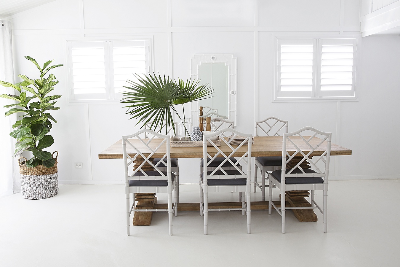 Newport Solid Hardwood Dining Table with Pedestal Table, 300cm x110cm x 73cm (RRP $3999) - Image 7