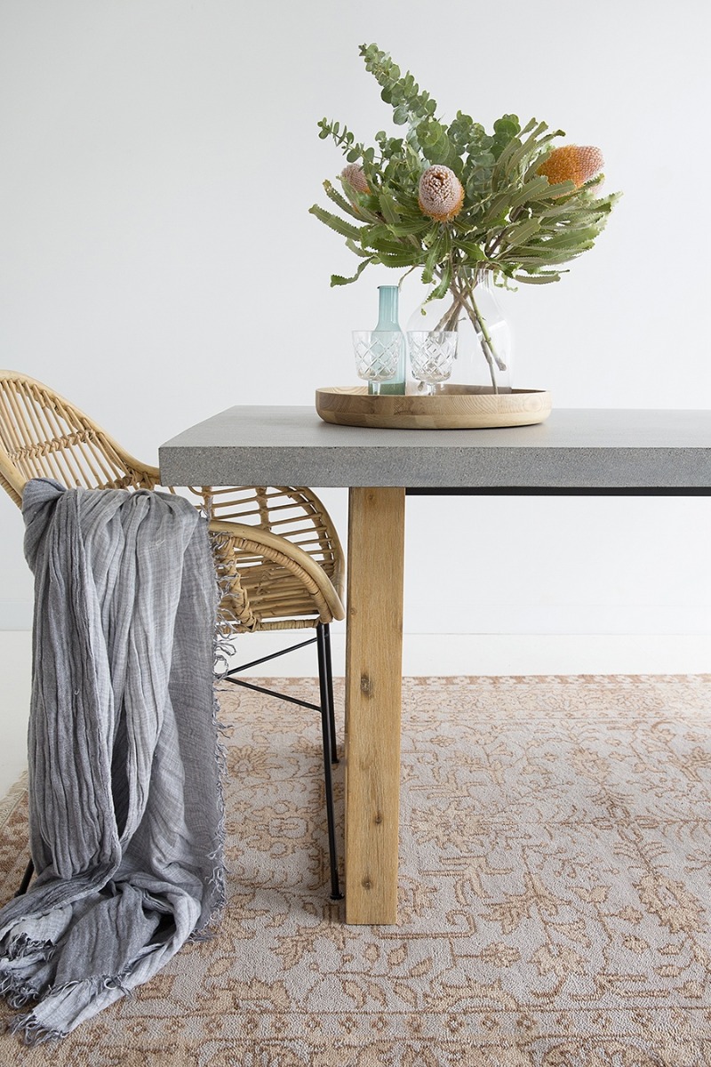 2.4m Sierra Elkstone Rectangular Dining Table – Speckled Grey with Light Honey Legs - Image 5