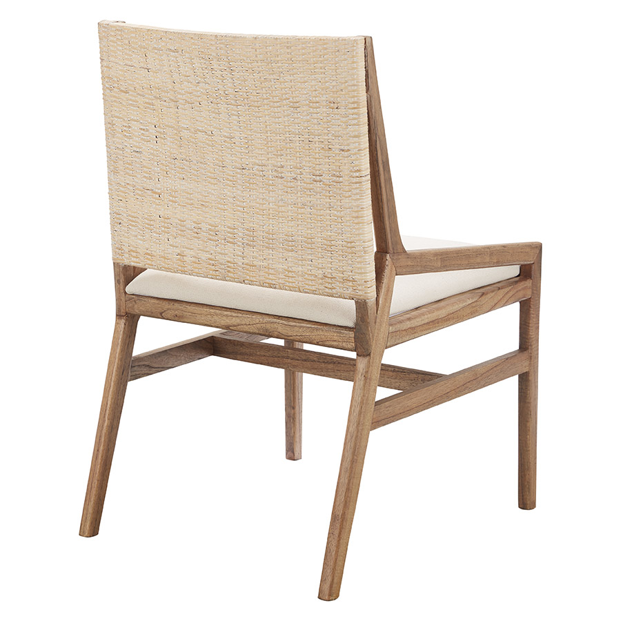 "Reef" Resort Style Rattan Dining Occasional Chair Weave & Teak Timber Leg (RRP $599) - Image 3