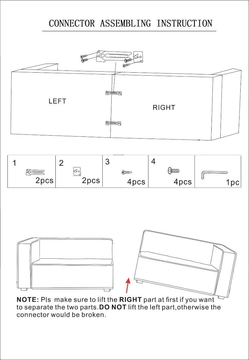 Slip Cover - Marbella Modular Sofa A Ivory, W 150 D 100 H 85cm (RRP $799) - Image 2