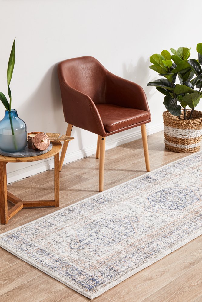 Mayfair Lorissa Hamptons Style Indoor Rug Blue Runner - Image 2