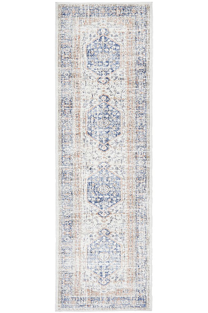 Mayfair Lorissa Hamptons Style Indoor Rug Blue Runner - Image 4