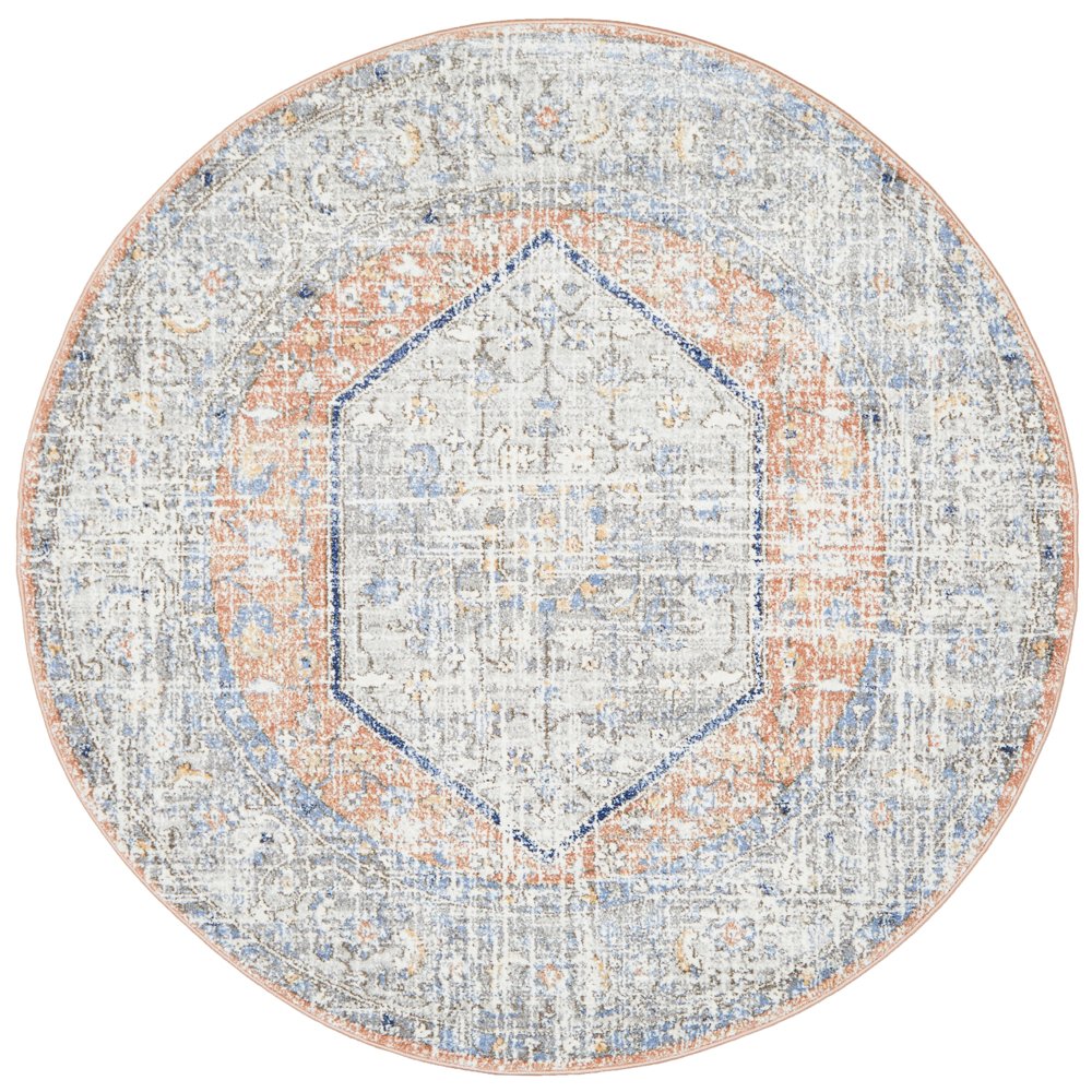 Mayfair Lorissa Hamptons Style Indoor Rug Peach Round - Image 4