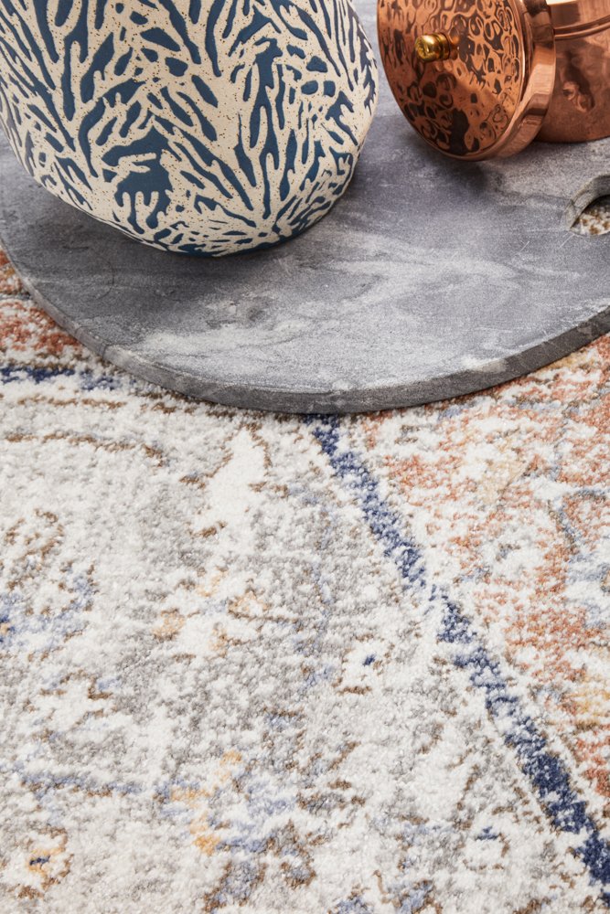 Mayfair Lorissa Hamptons Style Indoor Rug Peach Round - Image 8