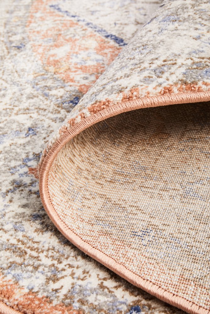 Mayfair Lorissa Hamptons Style Indoor Rug Peach Round - Image 9