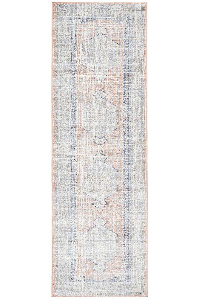 Mayfair Lorissa Hamptons Style Indoor Rug Peach Runner - Image 4