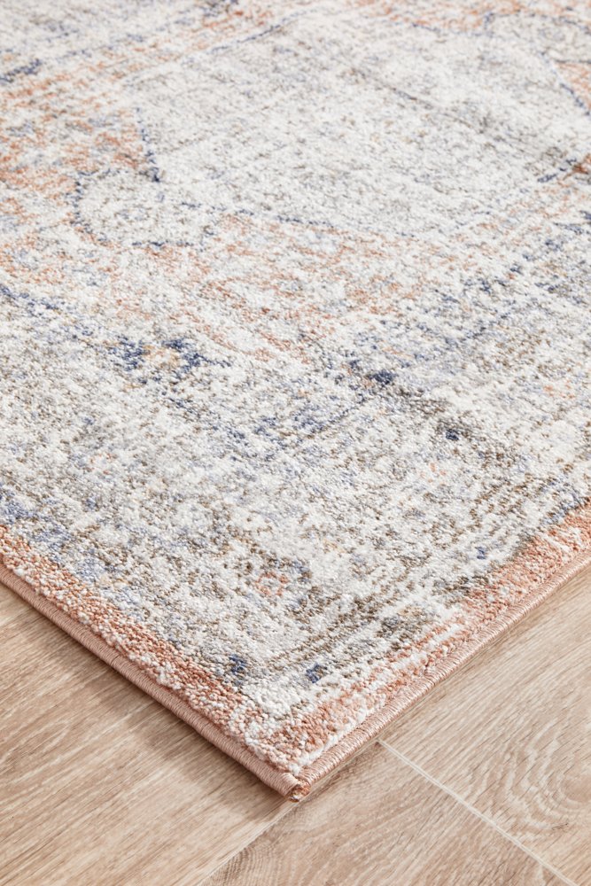Mayfair Lorissa Hamptons Style Indoor Rug Peach Runner - Image 5