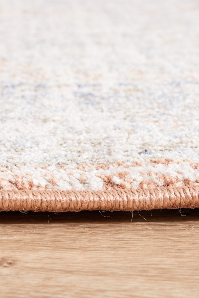Mayfair Lorissa Hamptons Style Indoor Rug Peach Runner - Image 7