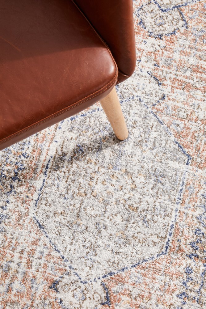 Mayfair Lorissa Hamptons Style Indoor Rug Peach Runner - Image 8
