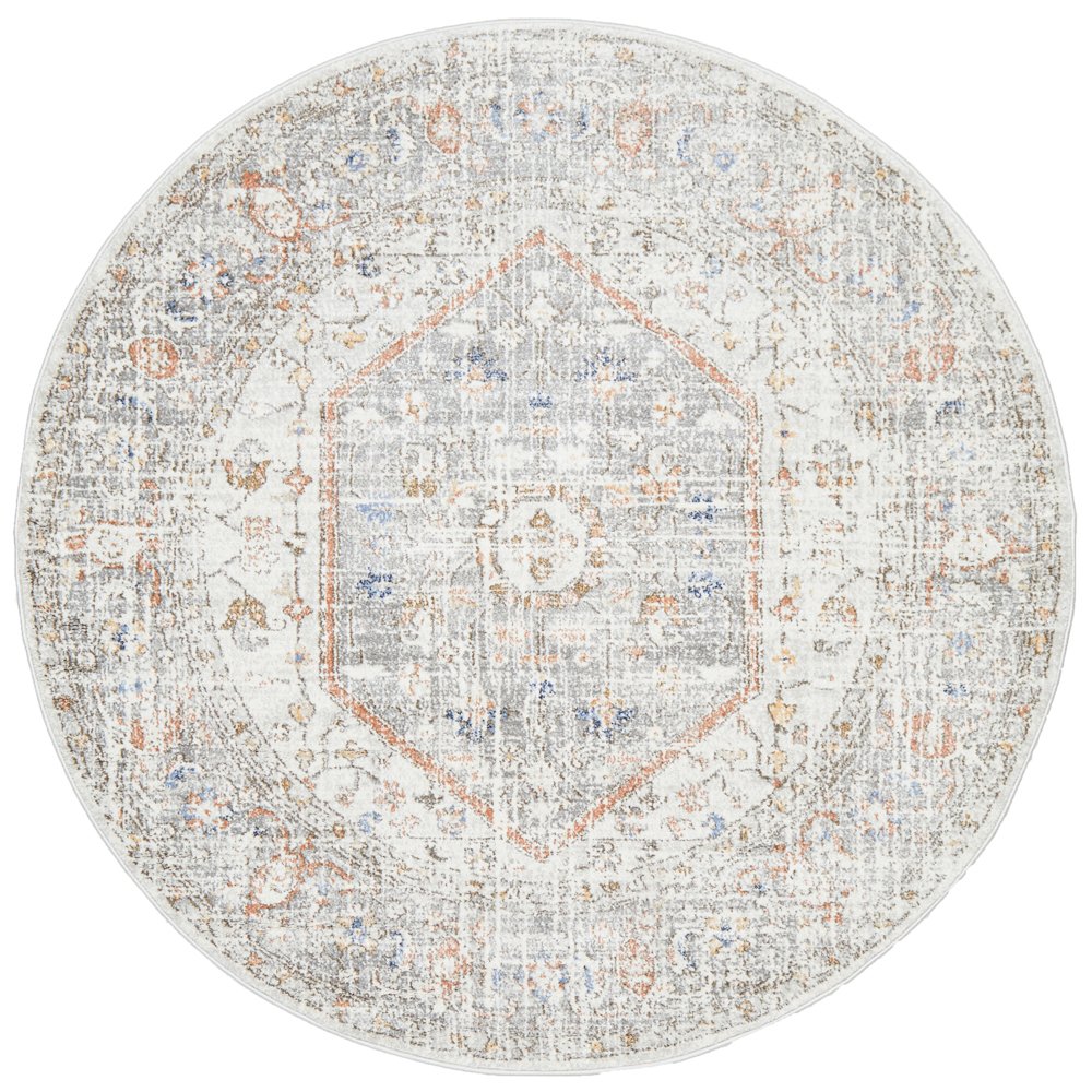 Mayfair Lorissa Hamptons Style Indoor Rug Silver Round - Image 4